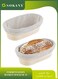 2 Pack 10 inch Banneton Proofing Basket Set, Sourdough Bread Proofing Basket Baking Dough Bowl with Cloth Liner for Home Bakers Oval (Beige)
