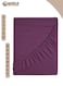 Purple Microfiber Fitted Bedsheet with Deep Pocket for a Snug Fit, Breathable, Machine Washable for Optimal Protection, Available in King, Queen and Single Sizes, Without Pillow Cover