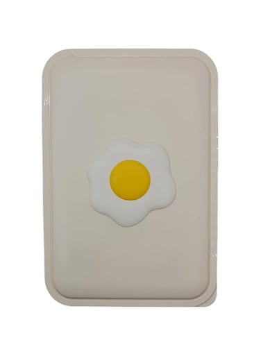 Aedvie Creationz Egg Holder, with sunny side up design, 24 cavities Cream colour,