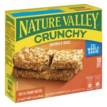 ناتشر فالي ألواح غرانولا الشوفان مقرمشة وزبدة الفول السوداني، 210 غرام