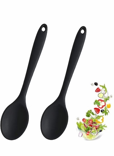 Pcs Silicone Spoons, for Cooking Heat Resistant, Hygienic Design Utensi Mixing Spoons Kitchen Baking Stirring Tools Stirring, and Serving
