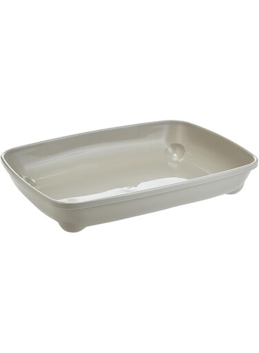 Moderna Arist-O-Tray Cat Litter Tray, 36.8 X 27.6 X 6.1 Cm, Warm Grey, Small, C120
