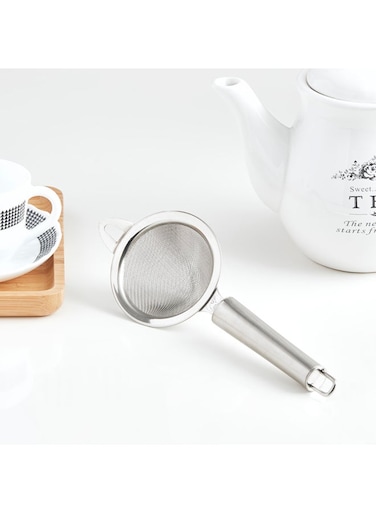 Box Stainless Steel Tea Strainer Grey/Silver 9x6x25cm