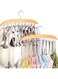 AVWOYKI Bra Hanger for Closet, 20 Hooks Tank Top Hanger Space Saving Holds 20 Bras, Premium Wooden Metals Hook Foldable Tank Top Organizer, 360&deg;Rotating Closet Organizers and Storage for Dorm