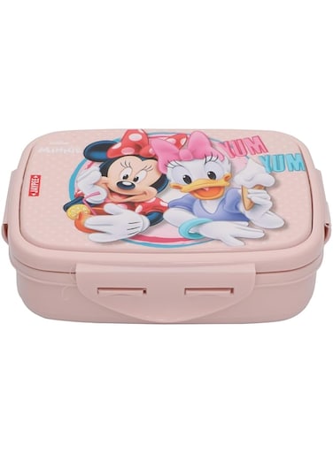 JAYPEE Steel Tek Jr. Insulated Lunch Box Mickey Mouse &amp; Donald Duck, Pink, 400 ml   Airtight Tiffin Box for School Kids Inner Stainless Steel Mini Box   Bpa Free