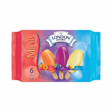 London Dairy Minis Sorbets Ice Cream, 50ml Pack of 6