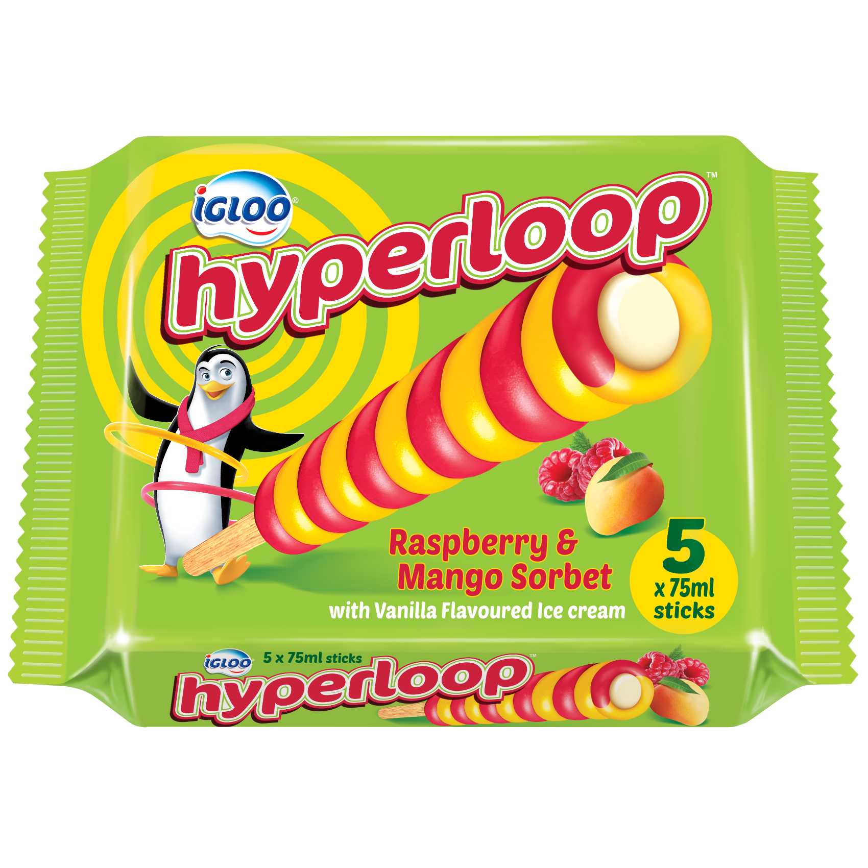 Igloo Raspberry Buy Igloo Hyperloop Raspberry and Mango Sorbet with Vanilla Flavoured ...