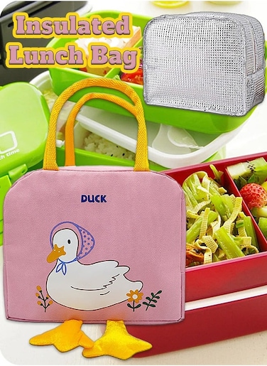 Aluminum Foil Insulated Children's Portable Lunch Box Bag