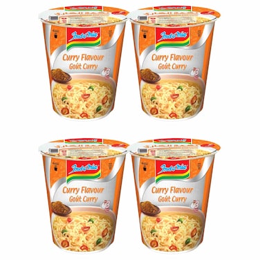 Indomie Instant Cup Noodles, Gout Curry Flavour with Seasoning Powder and Sauce 60g
