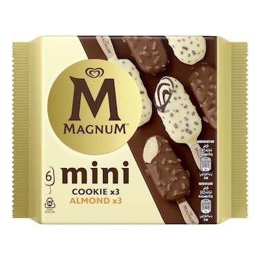 كريم كواليتي والز كلاسيك باينت آيس كريم ميني  بنكهة الكوكيز واللوز، 345 ملل