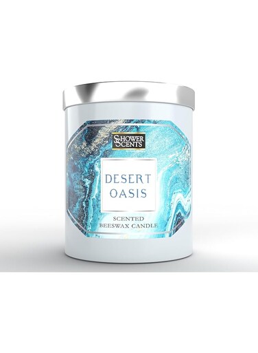 Shower Scents Desert Oasis Beeswax 1 - Wick Scented Candle 230g