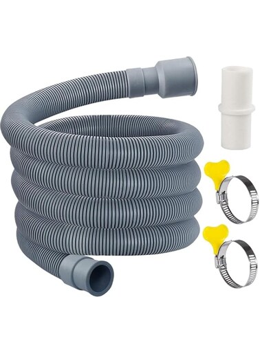 Washing Machine Drain Hose, Washer Drain Hose Extension Kit with 1 Extension Adapter and 2 Hose Clamps
