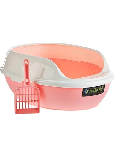 Nutra Pet Cat Toile Tlittle Cat Litter Box Pink 50 * 38 * 20 Cm