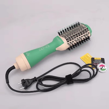 Enzo Professional EN-6212 Professional One-Step Hair Dryer And Styler - Volumizing Hot Air Brush With Ionic Technology, Ceramic Coating - Intl Version
