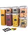 TYCOM Airtight Food Storage Containers - Wildone Cereal &amp; Dry Food Storage Containers Set of 7 with Easy Locking Lids, for Kitchen Pantry Organization &amp; Storage