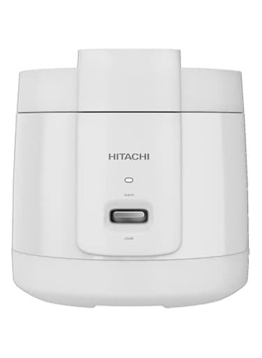 Hitachi Rice Cooker, 1.8 (L) Capacity, 800W-950W Cooking Power, Non-stick inner pot, LED Light Display, Easy to Clean after Cooking, Keeps your food warm for up to 12 hours-White-RZ-S18MNW