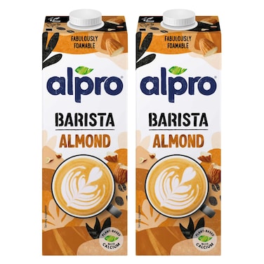 Alpro Barista Almond Drink, 1L Pack of 2