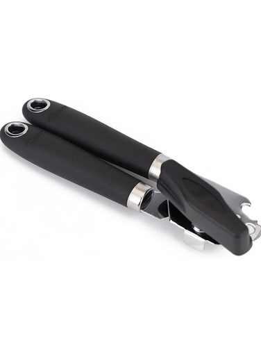 Pro Can Opener With Handle Silver/Black