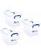Selecto Besto Plastic Storage Box With Lid 10 LTR Semi Clear 3 Pcs Set   For Clothes, Toys, Books, Snacks, Shoes and Grocery Storage Box. (10 LTR) (10 LTR)