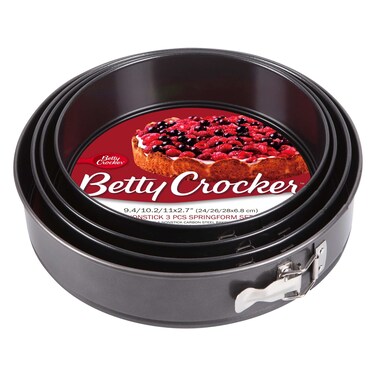 Betty Crocker, 3 Pcs Springform Pan Set, Non-stick