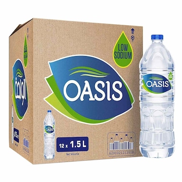 Oasis Low Sodium Drinking Water 1.5L Pack of 12
