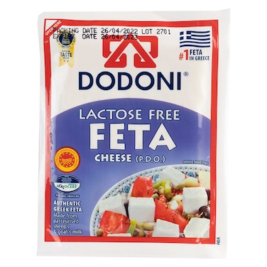 Dodoni Lactose Free Feta Cheese, 200g