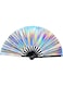 Bolivia's Folding Fans, Large Folding Hand Rave Fan, Holographic Laser Colors Hand Fan, Handheld Fan, for Rainbow Outfits, Disco Party, Home Decoration and Cooling in Various Occasions