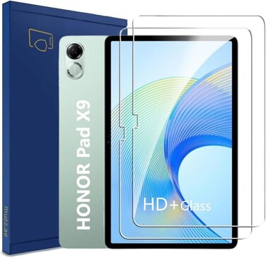 Honor Pad X9 Screen Protector, 2 Pack, Ultra Clear Anti-Fingerprints Tempered Glass, 9H Hardness, No Bubbles, Shockproof (11.5 Inch)