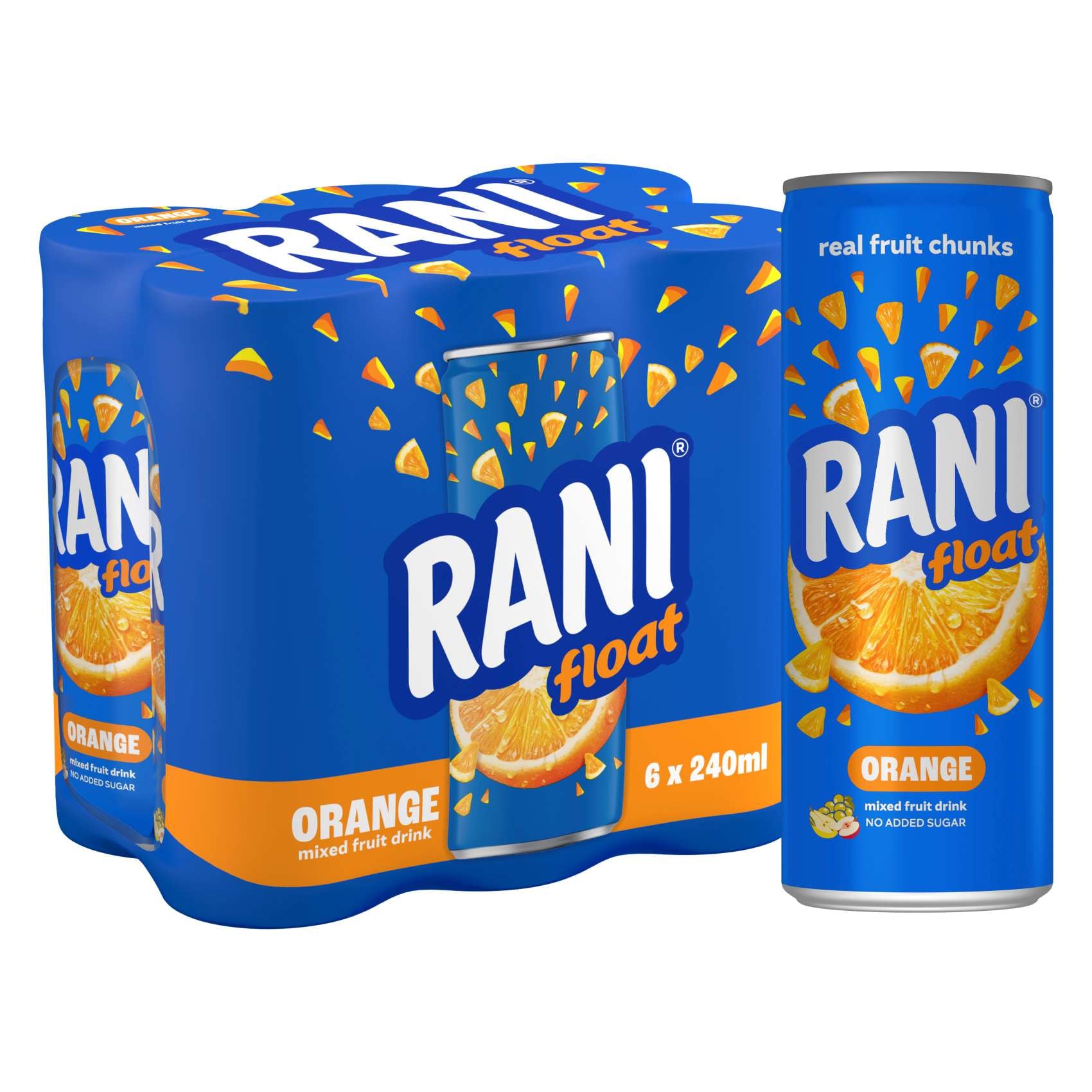 Buy Rani Float No Added Sugar Orange Mixed Fruit Drink, 240ml Pack