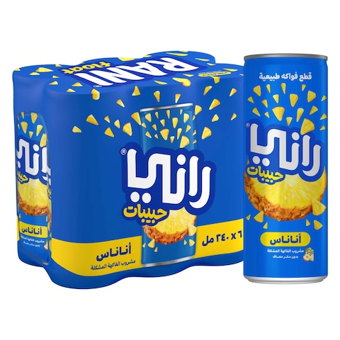 Rani Float No Added Sugar Pineapple Mixed Fruit Drink, 240ml Pack of 6