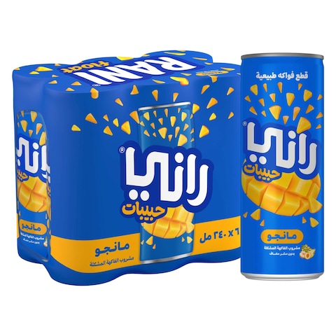 Rani Float No Added Sugar Mango Mixed Fruit Drink, 240ml Pack of 6