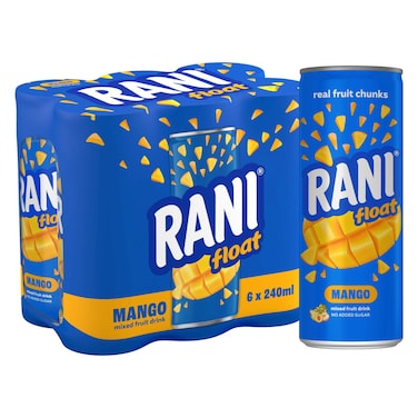 Rani Float No Added Sugar Mango Mixed Fruit Drink, 240ml Pack of 6