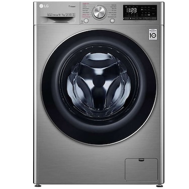 LG Front Loading Washer 10kg F4V5RGP2T With Dryer 7kg Silver