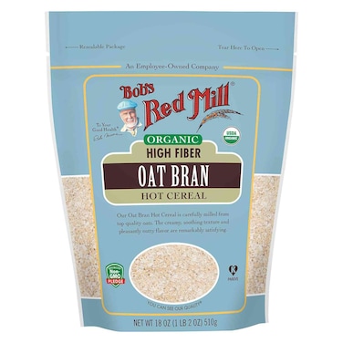 Bob's Red Mill Non-GMO Organic High Fiber Oat Bran Hot Cereal, 510g