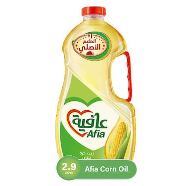 Afia Pure Corn Oil Enriched with Vitamins A, D and E Bottle, 2.9L