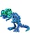 3D Printed Dinosaur Bones,Articulated T-Rex Skeletons,3D Printed Dragon Fidget Toy Home Office Decor,Poseable T-Rex with Flexible Joints,Stress and Anxiety Relief Toy (Dazzling) (Laser Purple)