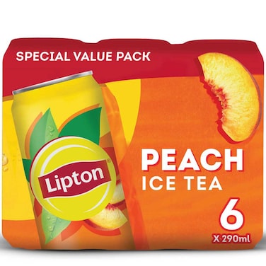 Lipton Ice Tea Peach Can 290ml Pack of 6