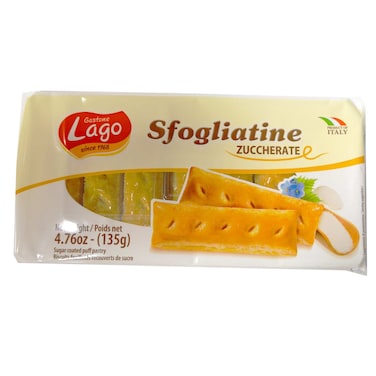 Gastone Lago Sugar Coated Puff Pastry Biscuits, 135g