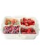 Domigard Food Storage Containers Food Storage Container with Closure,Food Storage Container for Snacks, Seasonings, Dried Fruits (Cream 4 Compartments)