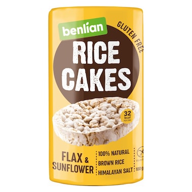 Benlian Flax and Sunflower Rice Cakes, 100g