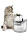 Cat Water Fountain Pet Dog Water Dispenser,Clear Large Filtered Cats Drinking Fountains 1.8L,Automatic Waterfall Bowl Indoor Gifts Running Jug Round Quiet Clean Great with Faucet Filter Replacement