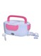 Heater Grid Lunch Box With Plastic Spoon White-Pink 24*17*11cm