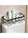 MedMad Over The Toilet Storage Shelf, Bathroom Organizer Shelves Over The Toilet, No Drilling Space Saving Bathroom Over Toilet Rack (Black, 1 Tier)