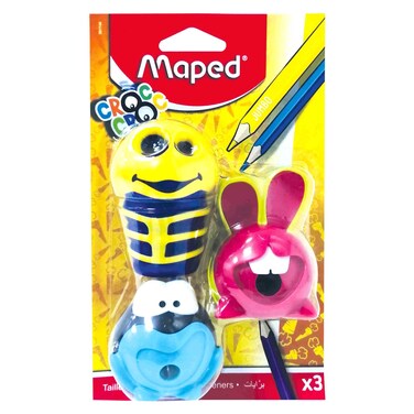 Maped Croc Croc Sharpener, 3PCS