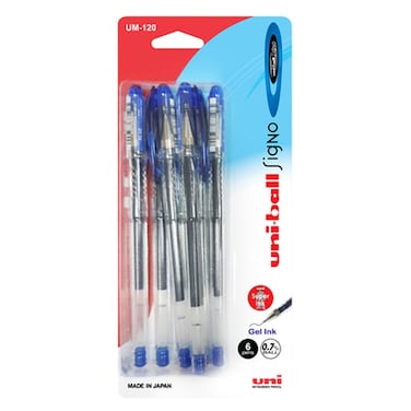 Uni-ball Signo Gel Pen Blue 0.7mm 6 PCS