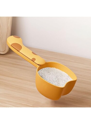 Pet food spoon, precision dog/cat food measuring cup, five measurement units, rice measuring spoon with bag clip, used for measuring pet food, pet snacks, pasta, and other types of grains