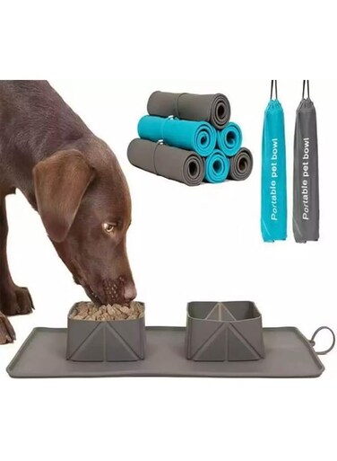 Silicone Travel Bowl for Pets For Outdoor and Indoor Dogs Cats Feeder