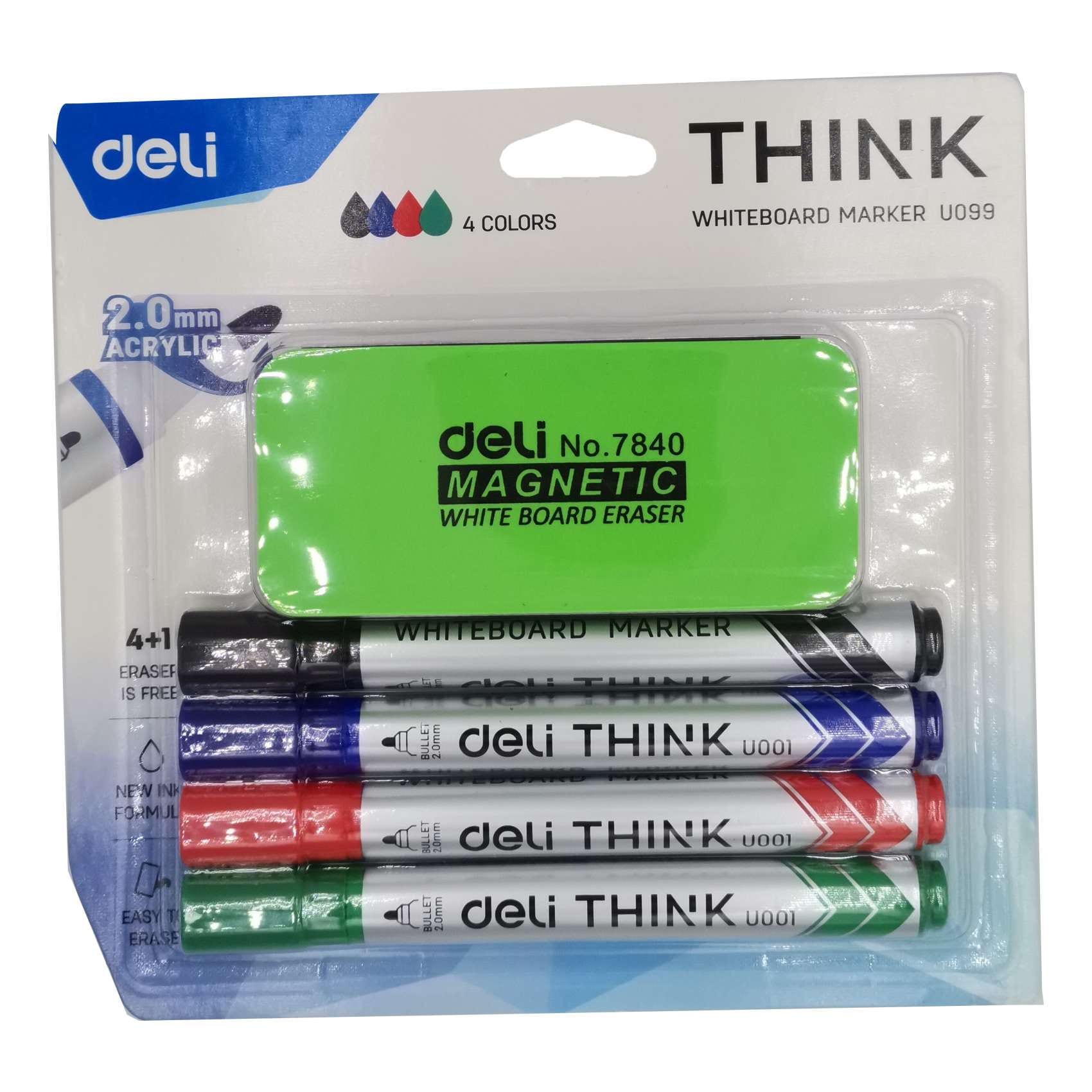 Buy Deli Think White Board Marker Set Online | Carrefour UAE