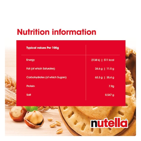 Nutella Biscuits Chocolate Biscuit, Pack of 22 Biscuits, 304g