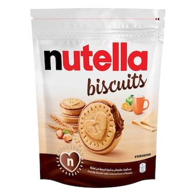 Nutella Biscuits Crunchy Chocolate Hazelnut Spread Filled Biscuit, Pack of 22 Biscuits, 304g